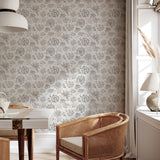 AH924707 Prudie Denim Jacobean Trail Wallpaper