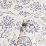 AH924707 Prudie Denim Jacobean Trail Wallpaper