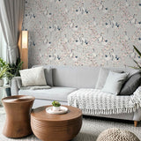 AH924800 Harumi Light Grey Blossom Wallpaper