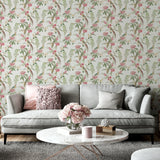 AH924907 Celine Pink Courtyard Garden Wallpaper