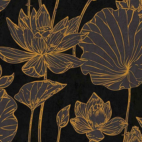 AI42306 Lotus Floral Wallpaper 