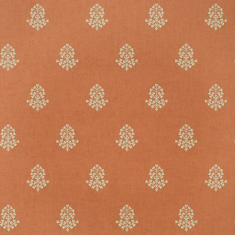 AMW10076.12 Cow Parsley Orange Medallion Wallpaper 