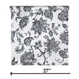 AR31700 Ornate floral paisley botanical Black off White Leaf Outline plants Wallpaper 3D

