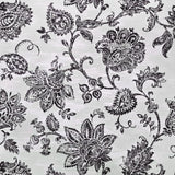 AR31700 Ornate floral paisley botanical Black off White Leaf Outline plants Wallpaper 3D
