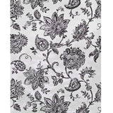 AR31700 Ornate floral paisley botanical Black off White Leaf Outline plants Wallpaper 3D
