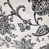 AR31700 Ornate floral paisley botanical Black off White Leaf Outline plants Wallpaper 3D
