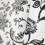 AR31700 Ornate floral paisley botanical Black off White Leaf Outline plants Wallpaper 3D
