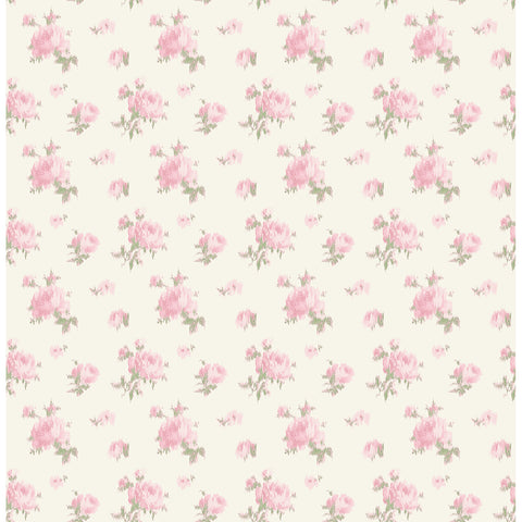 AST4108 Ikat Rose Pink Small Print Wallpaper