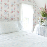 AST4113 Rosa Beaux Light Blue Large Bow Spot Wallpaper