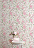 AST4655 Sunset Harbor Rose Vida Rosa Roses & White Flowers Wallpaper