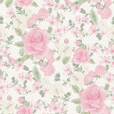 AST4655 Sunset Harbor Rose Vida Rosa Roses & White Flowers Wallpaper