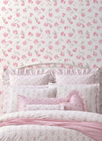 AST6084 Ribbon Rosa Chateau Rose Loose Roses Wallpaper