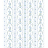 AST6087 Dreamy Days Sweet Blue Stripe & Floral Wallpaper