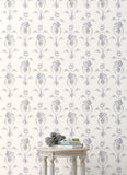 AST6089 Rose Cheeks Blye Elysees Floral Cluster Wallpaper