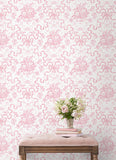 AST6271 Fairytale Peony Pink Toile Wallpaper