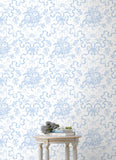 AST6272 Fairytale Blissful Blue Toile Wallpaper