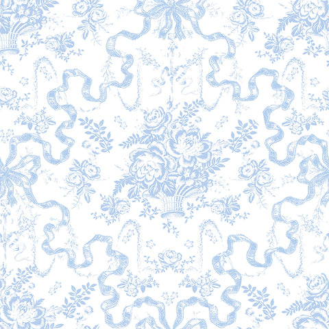 AST6272 Fairytale Blissful Blue Toile Wallpaper