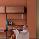 AT1021 Textile Plain Orange Wallpaper