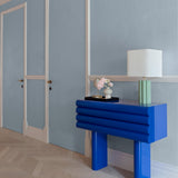 AT1023 Textile Plain Blue Wallpaper