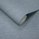 AT1024 Textile Plain Blue Wallpaper 
