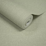 AT1031 Textile Plain Green Wallpaper