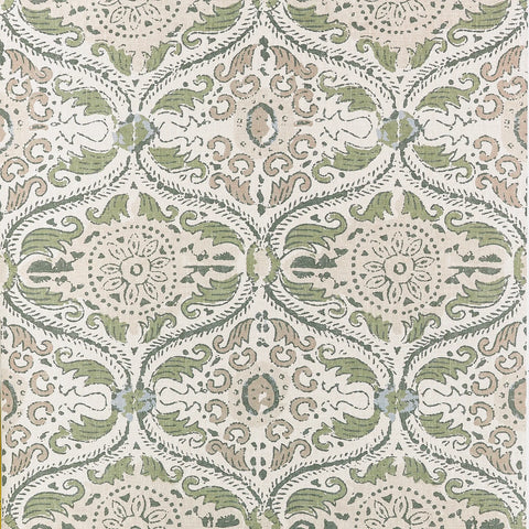AT10755 Cecilia Green Beige Wallpaper 