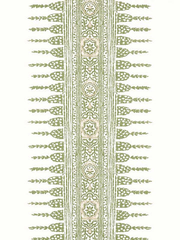 AT15136 Javanese Stripe Green and White Wallpaper