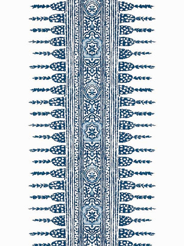 AT15137 Javanese Stripe Navy and White Wallpaper