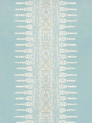 AT15140 Javanese Stripe Spa Blue Wallpaper