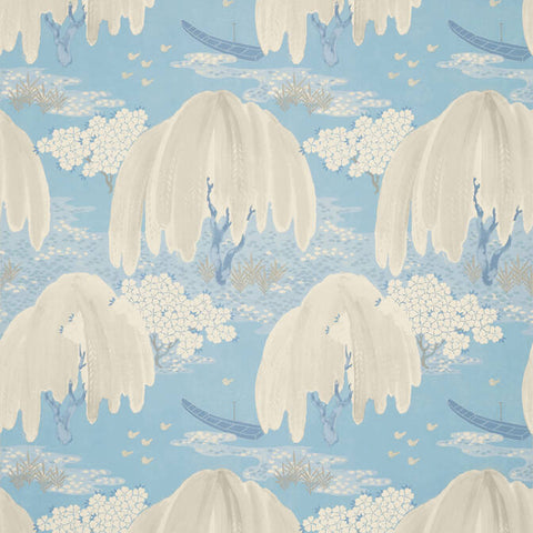 AT23108 Willow Tree Soft Blue Wallpaper