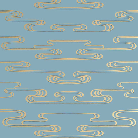 AT23156 Cloudwater Metallic Gold on Mineral Wallpaper