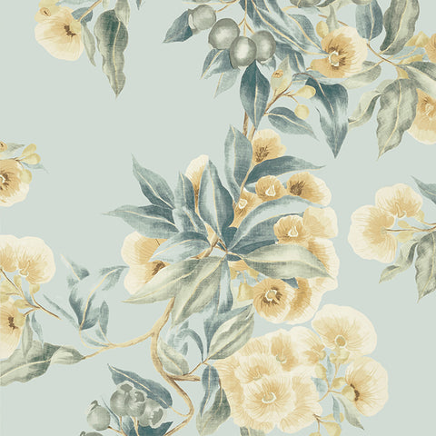 AT24552 Camellia Garden Soft Gold Wallpaper