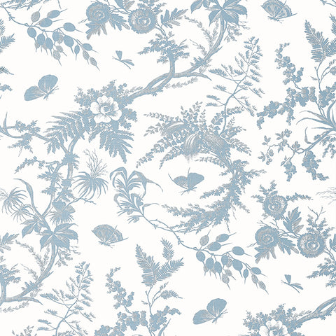 AT57834 Newlands Toile Soft Blue Wallpaper 