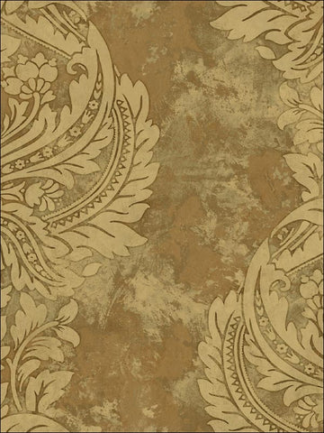 AV51306 Newton Damask Brown Wallpaper