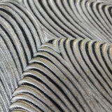 Z21712 Arthouse wave black silver gold metallic faux fabric textured wallpaper roll 3-D