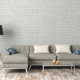 BB51101 Coastal Brick Effect Motif White Wallpaper