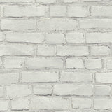 BB51101 Coastal Brick Effect Motif White Wallpaper