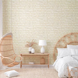 BB51102 Coastal Brick Effect Motif Beige Wallpaper