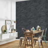 BB51103 Brickshire Residents Motif Silver Grey Wallpaper