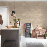BB51106 Weathered Walls Motif Beige Wallpaper