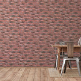 BB51108 Weathered Walls Motif Red Wallpaper