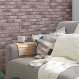 BB51109 Weathered Walls Motif Pink Wallpaper