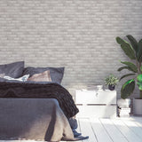 BB51110 Weathered Walls Motif White Wallpaper