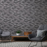 BB51111 Weathered Walls Motif Silver Grey Wallpaper