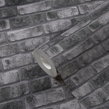 BB51111 Weathered Walls Motif Silver Grey Wallpaper