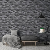 BB51111 Weathered Walls Motif Silver Grey Wallpaper