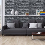 BB51112 Brickshire Residents Motif Silver Grey Wallpaper