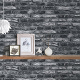 BB51112 Brickshire Residents Motif Silver Grey Wallpaper