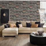 BB51113 Brickshire Residents Motif Multi-coloured Wallpaper