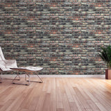 BB51113 Brickshire Residents Motif Multi-coloured Wallpaper